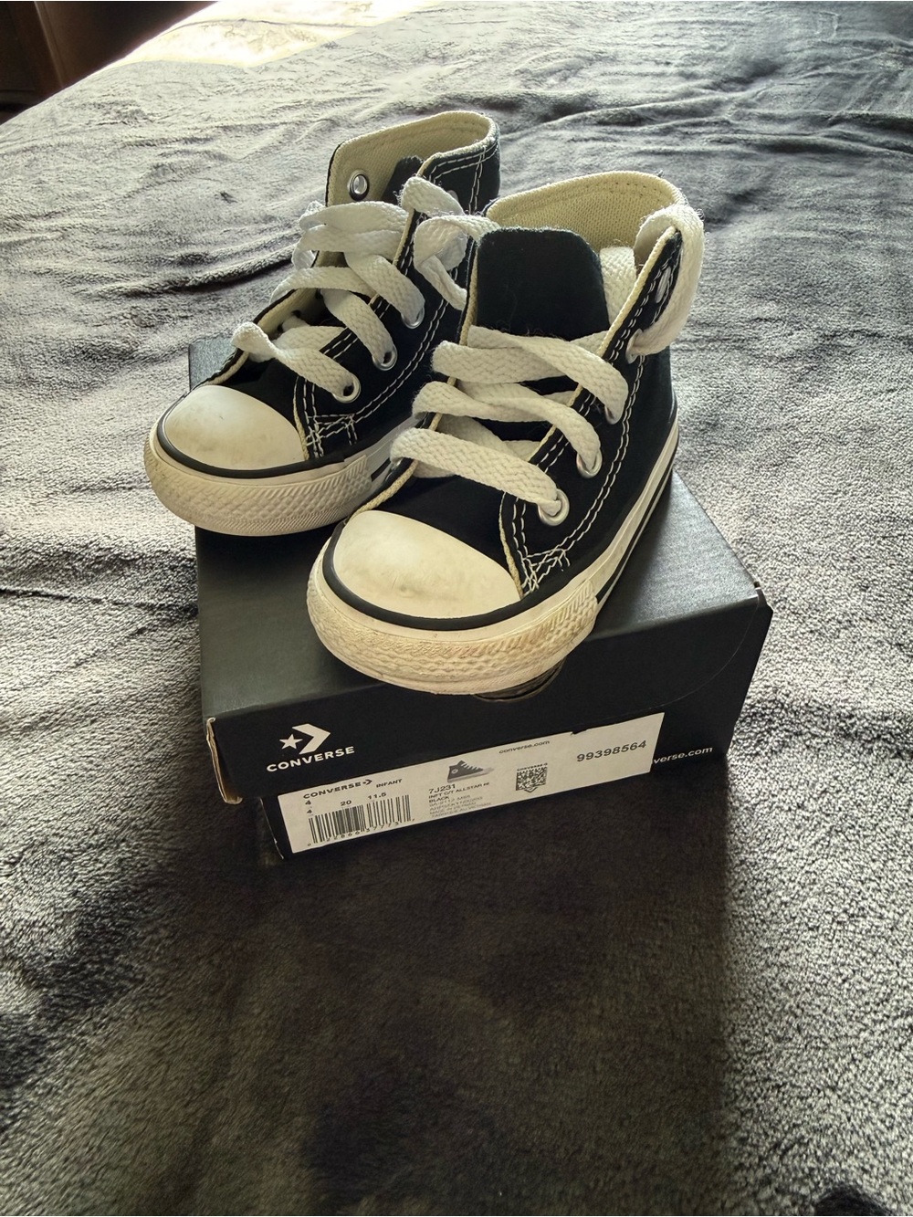 Converse Kids Black & White High-Top Sneakers